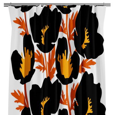Donna orange curtains - 240cm