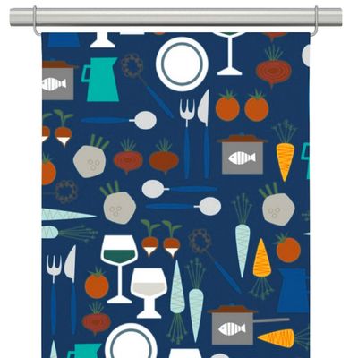 Dinner marinblå panel
