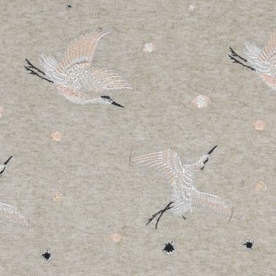 Citra embroidery beige fabric