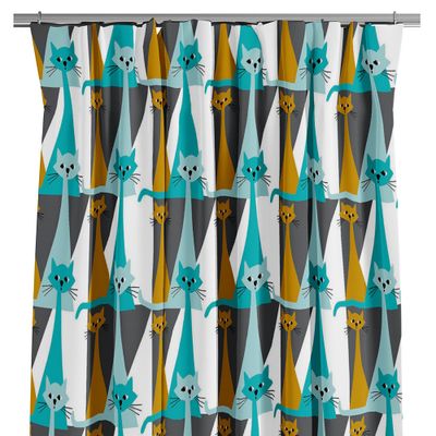 Kitty turkos curtains - 240cm