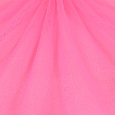 Tyll tyg på metervara i neon rosa för sömnad av kläder, hobby, maskerad, diy, pom pom och danskläder.