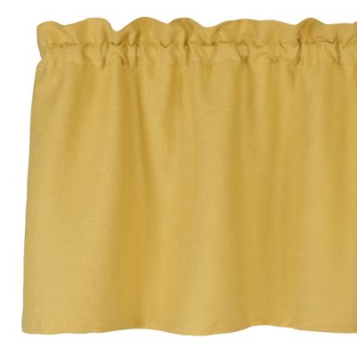 Duvemåla yellow curtain valance