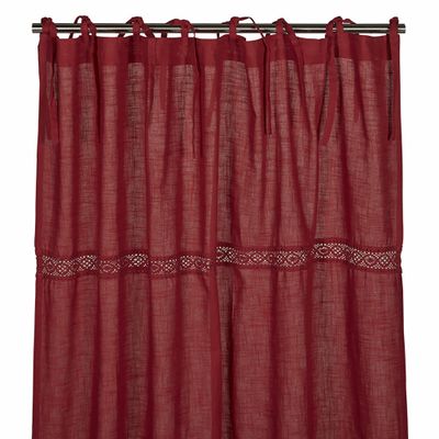 Sanna red curtain lengths