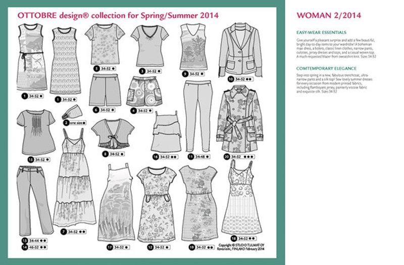 Ottobre design woman fashion spring / summer 2/2014 - rosahuset.com