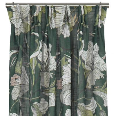 Lilly green curtain