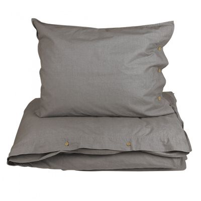 Hygge grey duvet cover and pillowcase 150x210cm