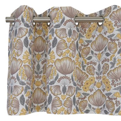Hede linen/yellow curtain valance 