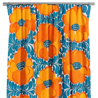 Love blue- orange curtains 
