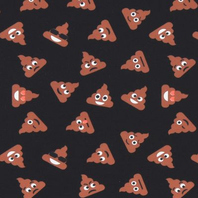 Sweatshirt fabric Poop emoji