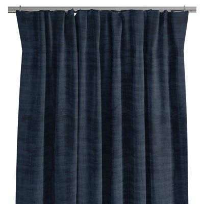 Velvet marble navy curtains