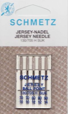 Symaskinsnålar Schmetz Jersey för trikå och stretchiga tyger.
