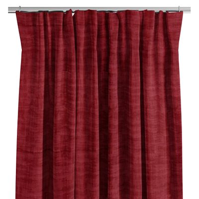 Velvet marble red curtains