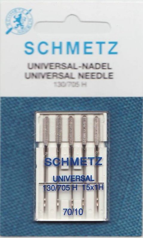 Symaskinsnålar Schmetz Universal 70 används främst till något tunnare tyger som chiffong, voile och spets.