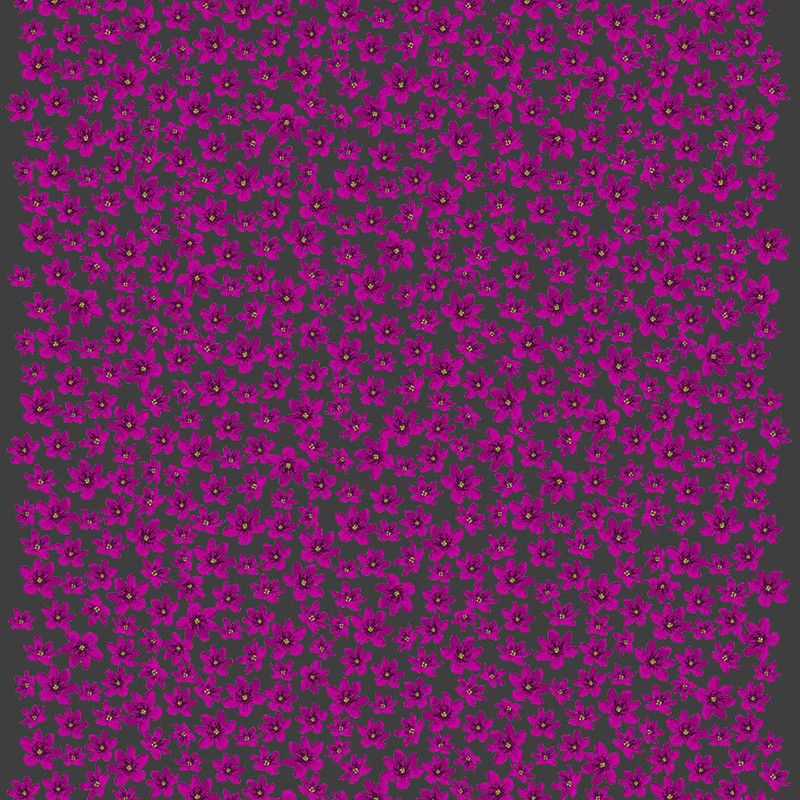 Wax cloth Anemone mini plommon- pinkhousefabrics.com