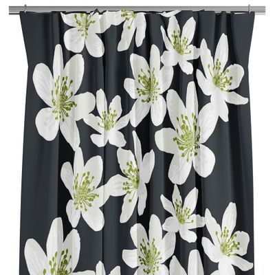 Anemone mörkgrå gardiner