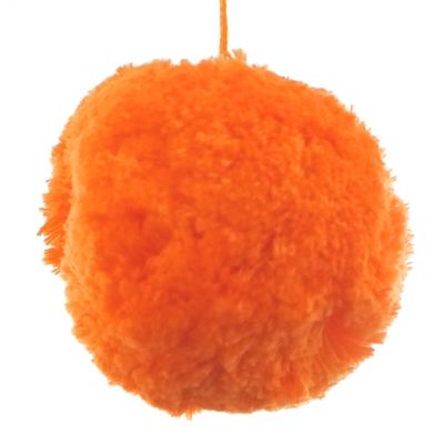 Orange pom pom garnboll från Paapii design sybehör, tofs till mössan.