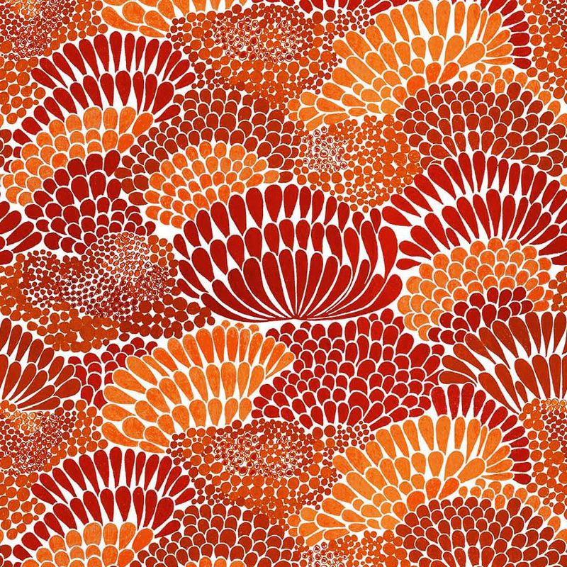 Korall orange tyg