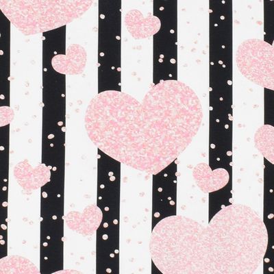 Sparkling hearts and stripes