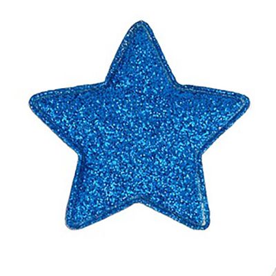 Tygmärke Glitter stjärna blå