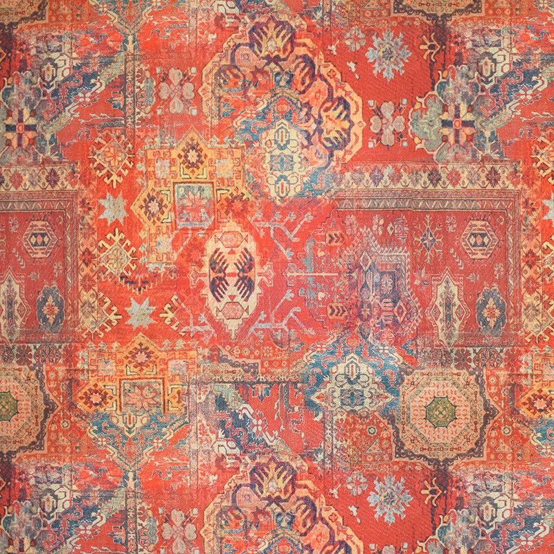 Oriental gardin och inrednings tyg med motiv av orientaliska mattor på metervara finns online hos nordisktextil.se