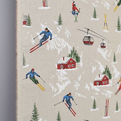 Curtain fabric Ski Resort - pinkhousefabrics.com