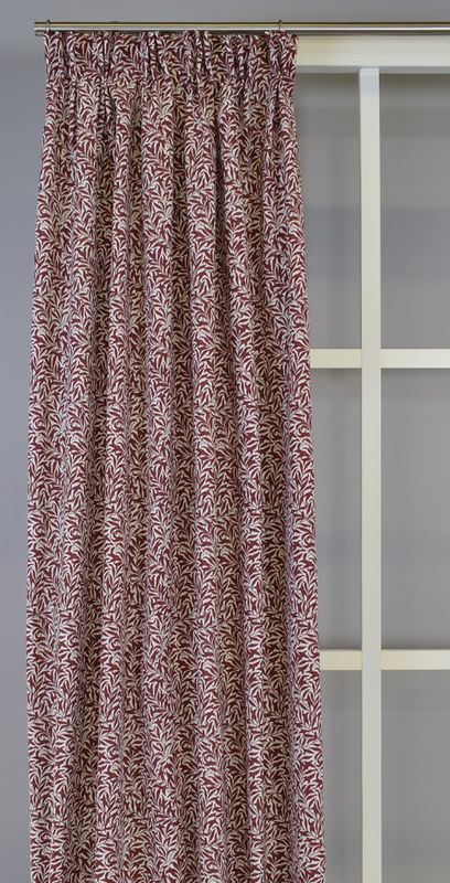 Ramas vinröd curtains  - pinkhousefabrics.com