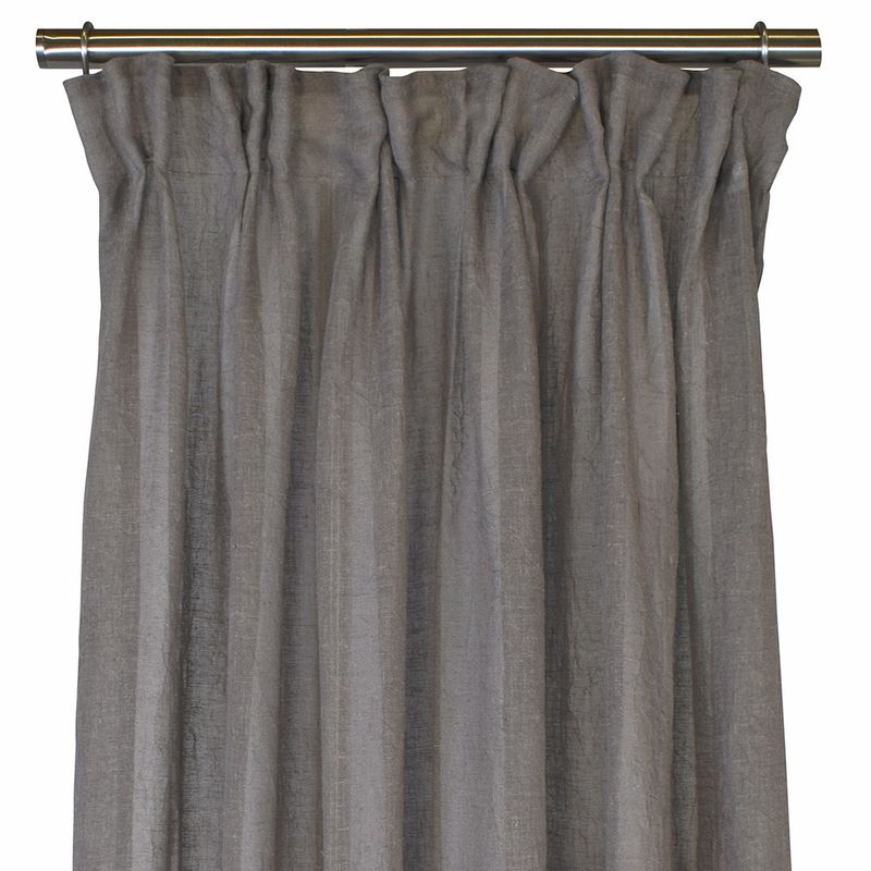 Mirja dark grey linen curtain lengths