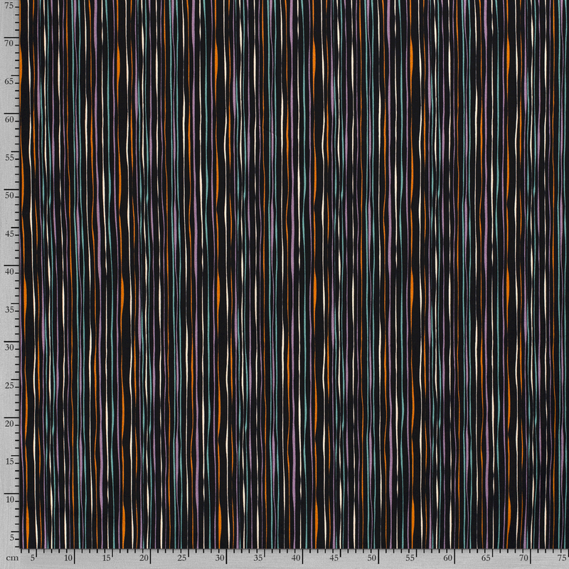 Printed stripes svart trikå