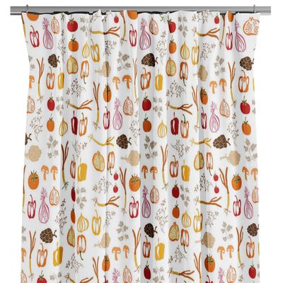 Botanica orange curtain lengths -240cm