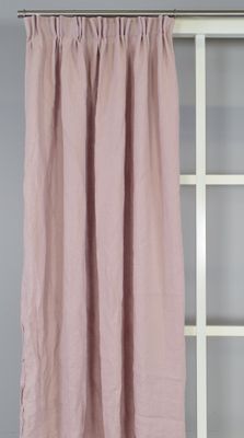 Sabina ljusrosa gardiner i tvättat lin - rosahuset.com