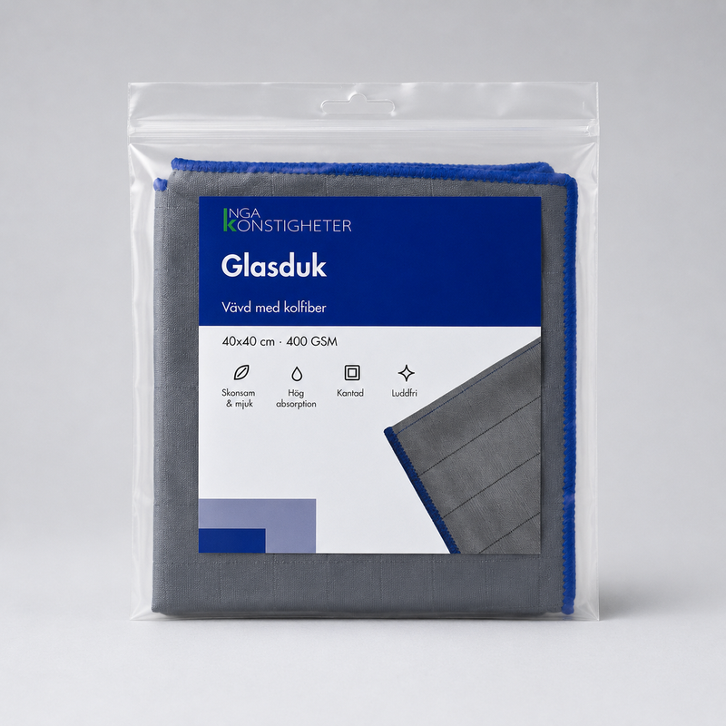 Glasduk med kolfiberväv