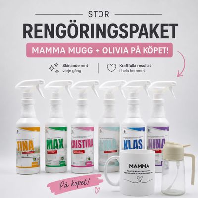 Rengöringspaket Stor + Mugg & Olivia