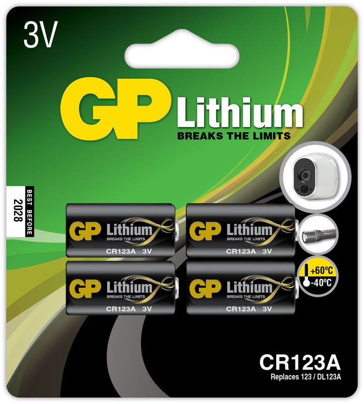 Batteri CR 123A-C1 Lithium 4-pack