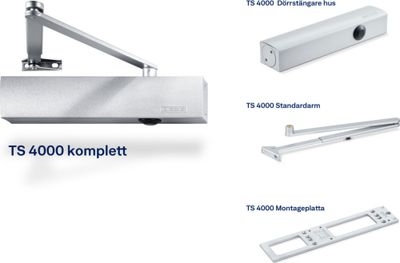 Dörrstängare TS 4000 Komplett silver