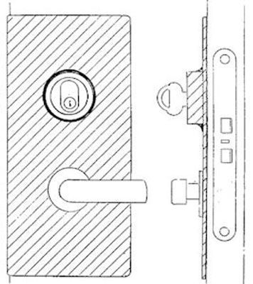 Brytskydd/dörrförstärkningsplåt 35000