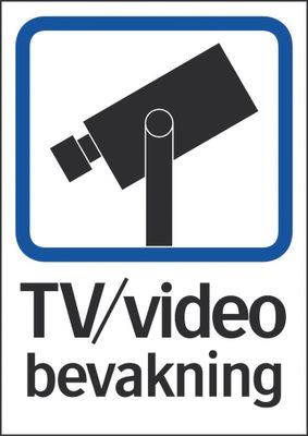 Dekal TV/Video bevak sjh dubbelsidig A6