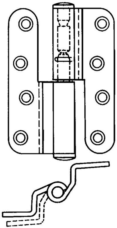 Gångjärn 3229-110 höger förzinkad