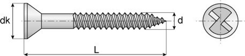 Envägsskruv TKFS 4.0x50