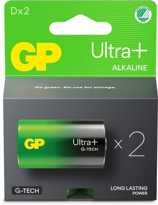 Batteri 13AUP/LR20 D Ultra Plus alkaliskt 2-pack