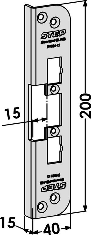 Monteringsstolpe ST4005-15 vinklad