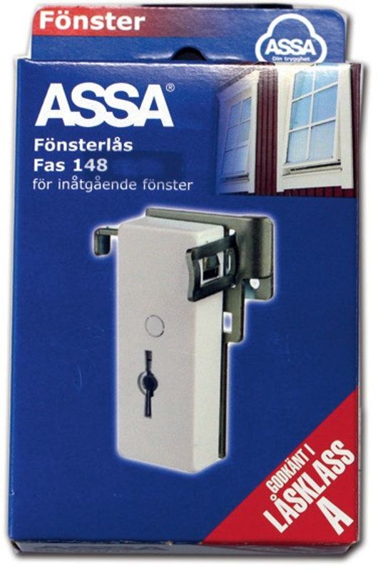 Fönsterlås 148 låshus+behör vit Komplett Assa Abloy