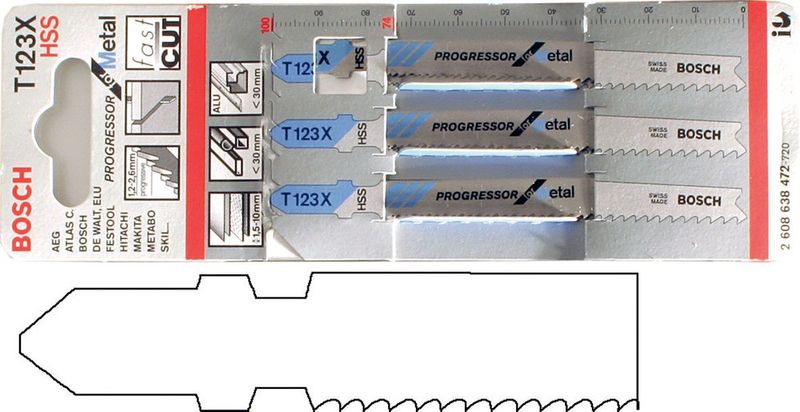 Sticksågsblad T123X 3ST