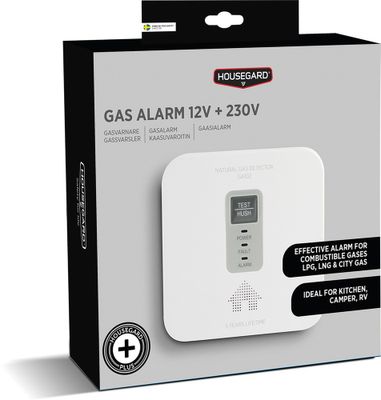 Gasvarnare GA102 12V+230V