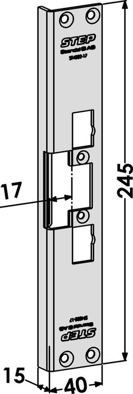 Monteringsstolpe ST4002-17 vinklad