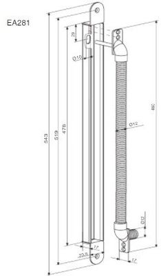 Kabelöverföring EA281 543mm