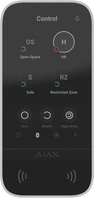 Ajax Manöverpanel Touch DESFire BLE trådlös vit