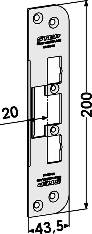 Monteringsstolpe ST4009-20 plan