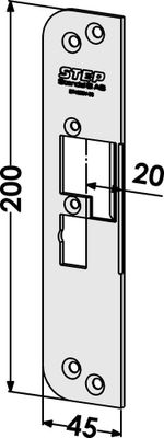 Monteringsstolpe ST4030V-20 plan vänster