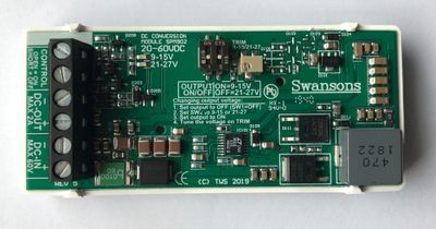 DC/DC omvandlare SPM902 20-60VDC Ut 9-27V 2A