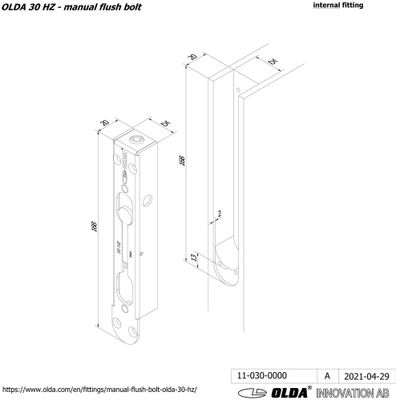 Kantregel manuell 30HZ förzinkad